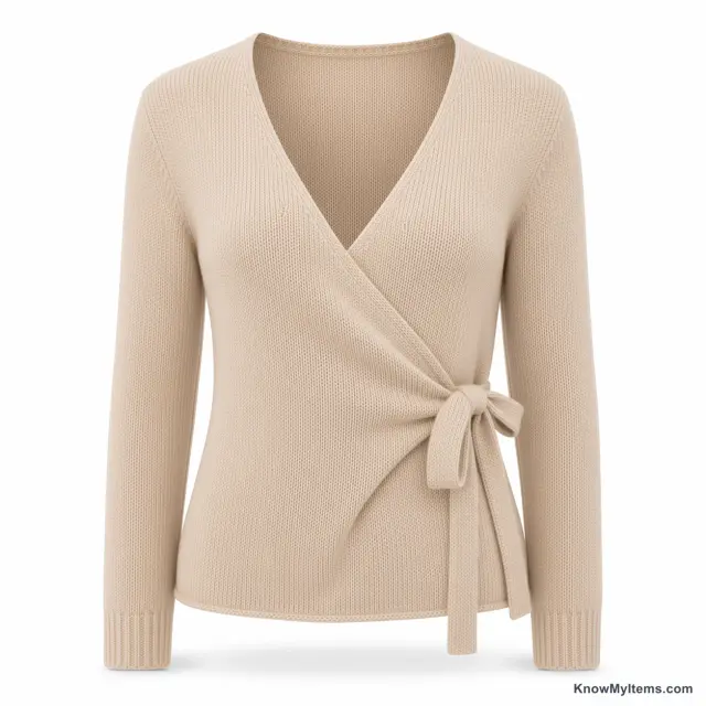 Wrap Sweater product photograph matching this style definition