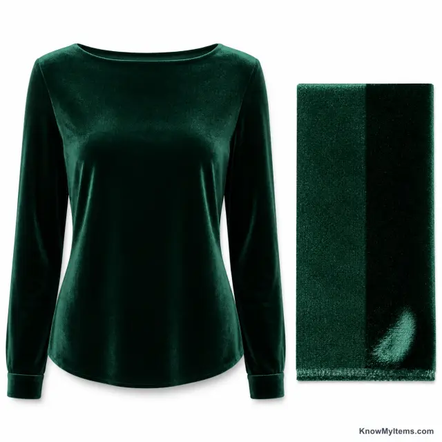 Velvet product photograph matching this feature definition