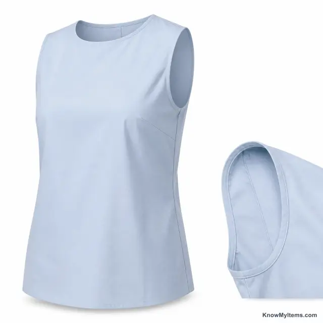 Sleeveless product photograph matching this feature definition
