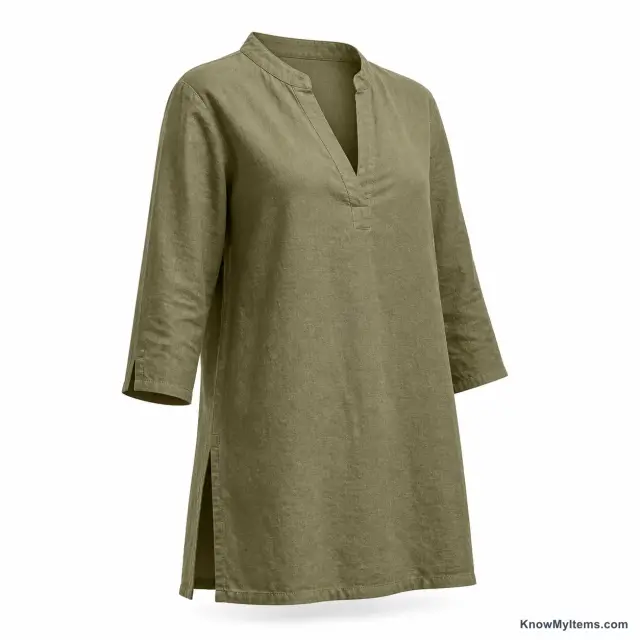 Tunic product photograph matching this style definition