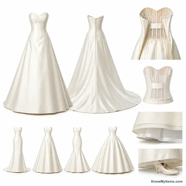 Gown product photograph matching this feature definition