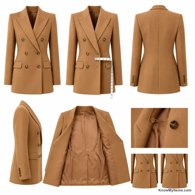 Double-Breasted Blazer product photograph matching this style definition